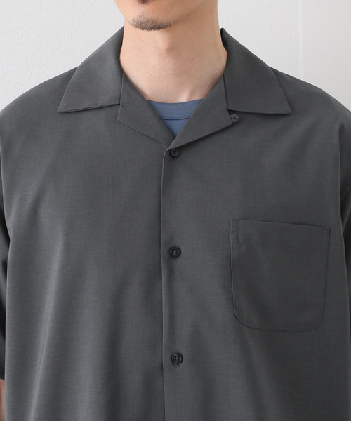 B.C STOCK(ベーセーストック)の「FUMMER TRO OPEN COLLAR シャツ(シャツ/ブラウス・メンズ・ベージュ/カーキ/ブラウン/チャコールグレー・SMALL/LARGE/MEDIUM)」の22枚目の写真
