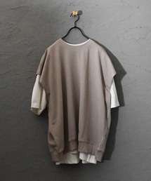 天竺×裏毛アンサンブル Tシャツベスト レディース メンズ