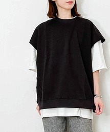 天竺×裏毛アンサンブル Tシャツベスト レディース メンズ