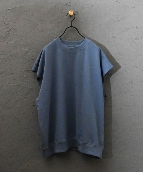 Ritzy(リッツィー)の「天竺×裏毛アンサンブル Tシャツベスト レディース メンズ(Tシャツ/カットソー・メンズ・ブラック/サックスブルー/グリーン/グレイッシュベージュ・MEDIUM/LARGE/X-LARGE)」の14枚目の写真