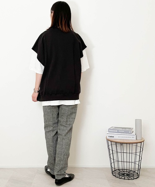Ritzy(リッツィー)の「天竺×裏毛アンサンブル Tシャツベスト レディース メンズ(Tシャツ/カットソー・メンズ・ブラック/サックスブルー/グリーン/グレイッシュベージュ・MEDIUM/LARGE/X-LARGE)」の19枚目の写真