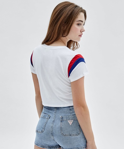 Guess（ゲス）の「GUESS Originals Baby Tee（Tシャツ/カットソー・レディース・ブルー/ホワイト・MEDIUM/SMALL/X-SMALL）」の9枚目の写真