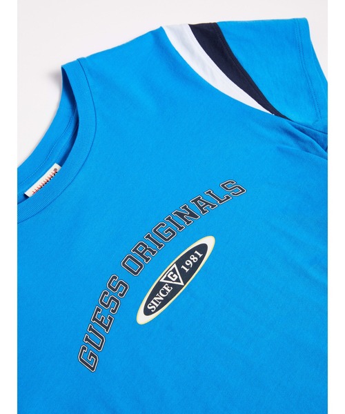 Guess（ゲス）の「GUESS Originals Baby Tee（Tシャツ/カットソー・レディース・ブルー/ホワイト・MEDIUM/SMALL/X-SMALL）」の3枚目の写真