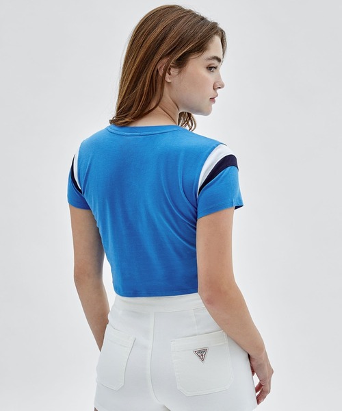 Guess（ゲス）の「GUESS Originals Baby Tee（Tシャツ/カットソー・レディース・ブルー/ホワイト・MEDIUM/SMALL/X-SMALL）」の5枚目の写真