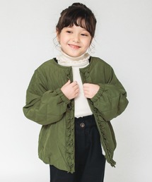 BRANSHES（ブランシェス）の「キルト×ボアフリルブルゾン（ブルゾン・キッズ）」