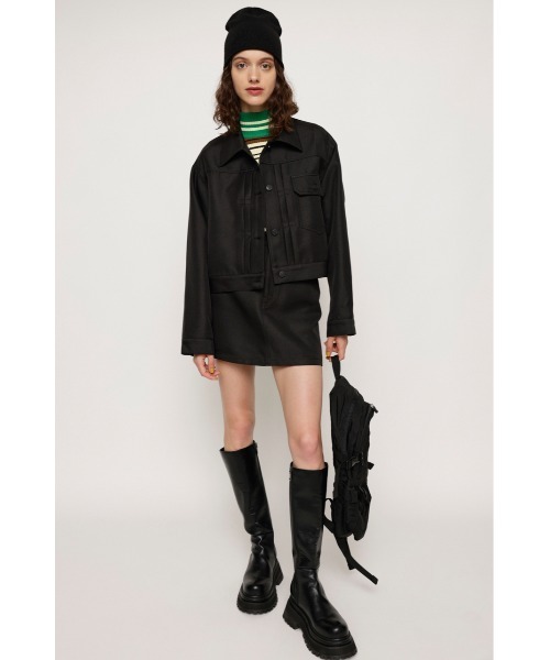 SLY（スライ）の「STA-PRE MINI SK-E スタプレ ミニスカート（スカート・レディース・ブラック・1/2/0）」の5枚目の写真