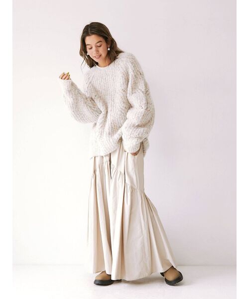 Ungrid（アングリッド）の「カラーネップルーズニット（ニット/セーター・レディース・ブルー/オレンジ/オフホワイト・FREE）」の10枚目の写真