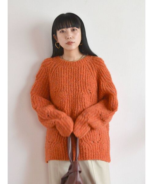 Ungrid（アングリッド）の「カラーネップルーズニット（ニット/セーター・レディース・ブルー/オレンジ/オフホワイト・FREE）」の15枚目の写真