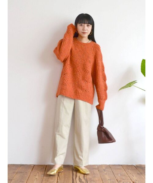 Ungrid（アングリッド）の「カラーネップルーズニット（ニット/セーター・レディース・ブルー/オレンジ/オフホワイト・FREE）」の17枚目の写真