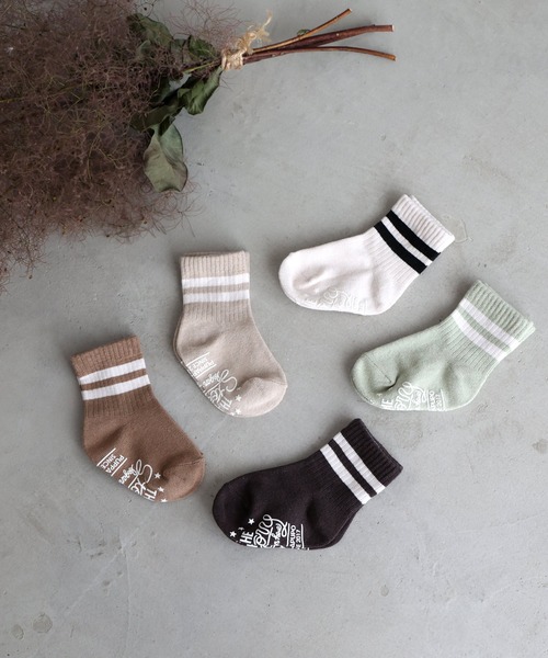 PUPPAPUPO（プッパプーポ）の「ライン クルー ソックス 5足組（ソックス/靴下・キッズ・その他・M/S/L/XS）」の3枚目の写真