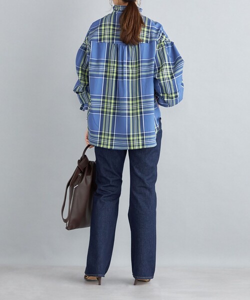 美品 SHIPS 別注 VIOLETTE ROOM チェック スタンド フリル SHIPS（シップス）の「【SHIPS別注】VIOLETTE ROOM:チェック