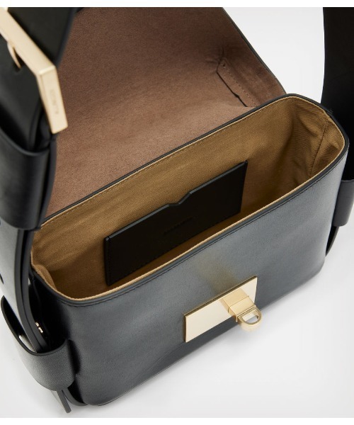 ALLSAINTS（オールセインツ）の「FRANKIE 3-IN-1 LEATHER CROSSBODY BAG | FRANKIE 3-IN-1 レザー クロスボディ バッグ（ショルダーバッグ・レディース・ブラック・ONE SIZE）」の7枚目の写真