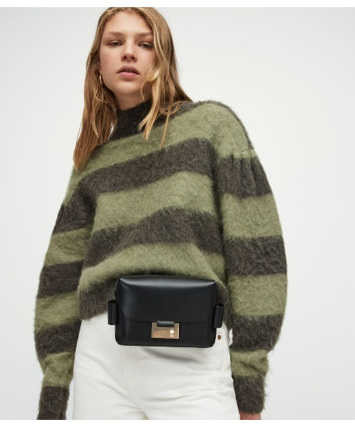 ALLSAINTS（オールセインツ）の「FRANKIE 3-IN-1 LEATHER CROSSBODY BAG | FRANKIE 3-IN-1 レザー クロスボディ バッグ（ショルダーバッグ・レディース・ブラック・ONE SIZE）」の10枚目の写真