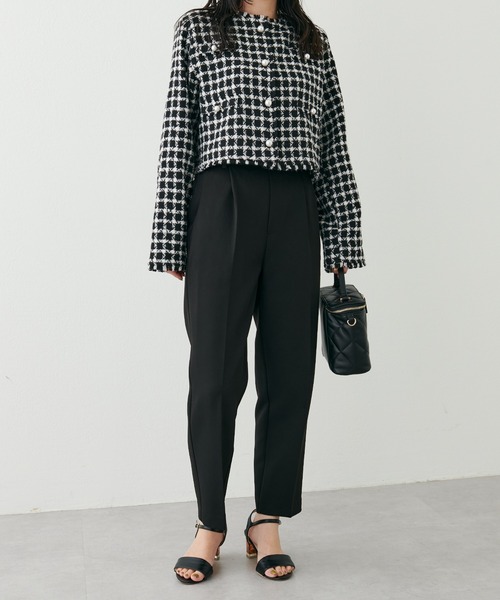 natural couture（ナチュラルクチュール）の「大人気リバイバル/2022AWアイテム/ウォッシャブル美シルエットテーパード Sサイズ（スラックス・レディース・ブラック/モカ/ライトベージュ/イエロー/グリーン/ネイビー・SMALL）」の17枚目の写真