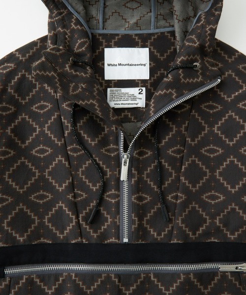 WHITE MOUNTAINEERING（ホワイトマウンテニアリング）の「WM×PENDLETON JAQUARD ANORAK（ミリタリージャケット・メンズ・ベージュ/チャコール・1）」の7枚目の写真