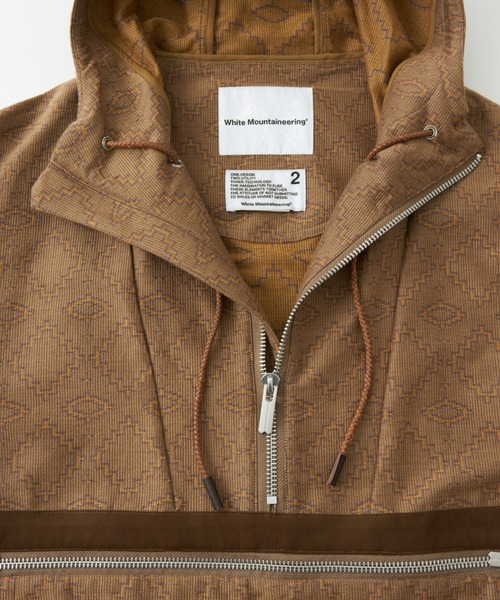 WHITE MOUNTAINEERING（ホワイトマウンテニアリング）の「WM×PENDLETON JAQUARD ANORAK（ミリタリージャケット・メンズ・ベージュ/チャコール・1）」の3枚目の写真