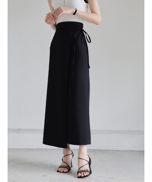 amel（エイメル）の「ribbon wrap tight skirt（スカート・レディース・ブラック・FREE）」の5枚目の写真