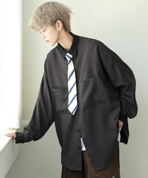 neos | 【neos -addictive design-】ビッグシルエット ドルマン クレリック ロングスリーブ シャツ(シャツ/ブラウス)
