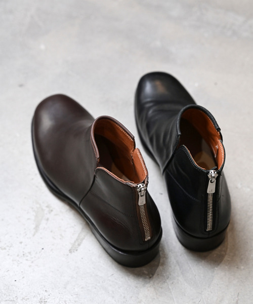EARLE アール / Back zip short boots バックジップレザー