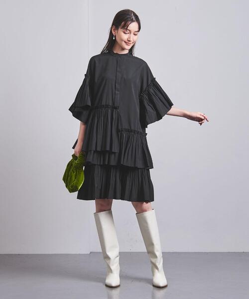 【未使用品】UNITED ARROWS イレギュラーフリルワンピース UNITED ARROWS（ユナイテッドアローズ）の「イレギュラーフリル