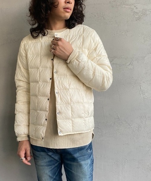 TAION（タイオン）の「【WEB限定】[TAION/タイオン] クルーネック インナーダウンジャケット（ダウンジャケット/コート・レディース・ブラック/オフホワイト/オリーブ/カーキ/チャコール・M/L/XL）」の19枚目の写真