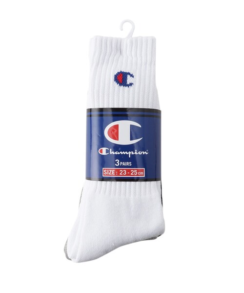 Champion(チャンピオン)の「【Champion/チャンピオン】 フルレングス3足セット(ソックス/靴下・キッズ・ホワイト系その他7・00)」の1枚目の写真