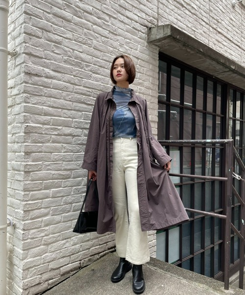 CIAOPANIC（チャオパニック）の「【CPC SCAMP】ギャザーボリュームフィールドコート（ステンカラーコート・レディース・チャコールグレー/ブルー/ピンク・FREE）」の10枚目の写真