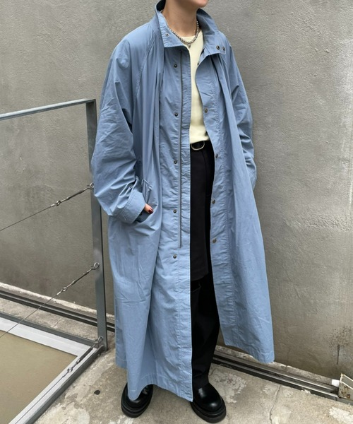 CIAOPANIC（チャオパニック）の「【CPC SCAMP】ギャザーボリュームフィールドコート（ステンカラーコート・レディース・チャコールグレー/ブルー/ピンク・FREE）」の14枚目の写真