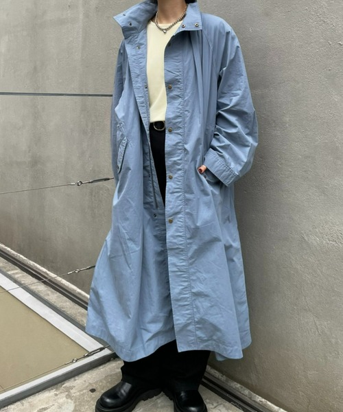 CIAOPANIC（チャオパニック）の「【CPC SCAMP】ギャザーボリュームフィールドコート（ステンカラーコート・レディース・チャコールグレー/ブルー/ピンク・FREE）」の16枚目の写真