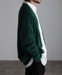 CREARE -LINO- | モヘアライク シャギーニット Vネック カーディガン<ユニセックス>(カーディガン/ボレロ)