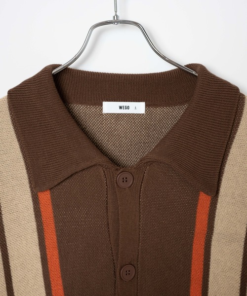 WEGO(ウィゴー)の「WEGO/スウェットライクカーディガン(カーディガン/ボレロ・メンズ・ブラウン/アイボリー・LARGE/MEDIUM)」の17枚目の写真