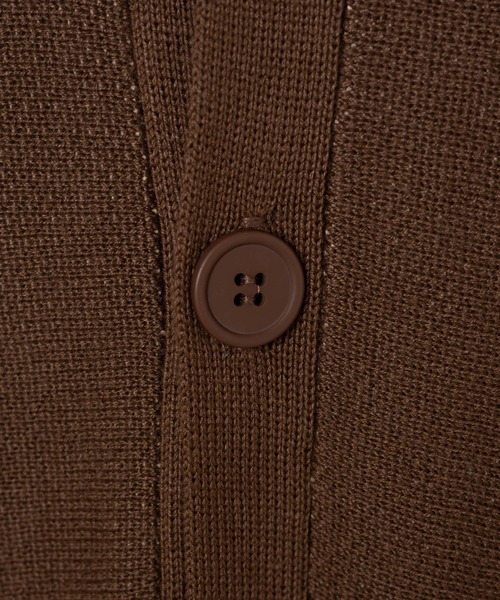 WEGO(ウィゴー)の「WEGO/スウェットライクカーディガン(カーディガン/ボレロ・メンズ・ブラウン/アイボリー・LARGE/MEDIUM)」の18枚目の写真