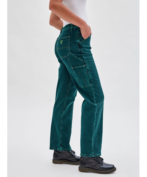 Guess（ゲス）の「GUESS Originals x Batman Embossed Carpenter Denim Pants（デニムパンツ・レディース・グリーン・25inch/26inch/27inch）」の9枚目の写真