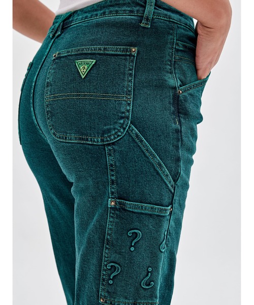 Guess（ゲス）の「GUESS Originals x Batman Embossed Carpenter Denim Pants（デニムパンツ・レディース・グリーン・25inch/26inch/27inch）」の6枚目の写真