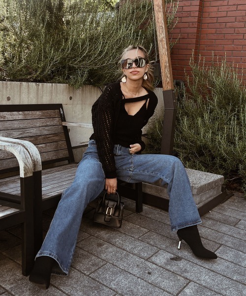 esutoreja（エストレジャ）の「ニットキャミ&カーディガンセット（ニット/セーター・レディース・ブラック/アイボリー/ベージュ・FREE）」の7枚目の写真