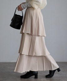 sakishimatokyo | 三段プリーツロングフレアスカート(スカート)