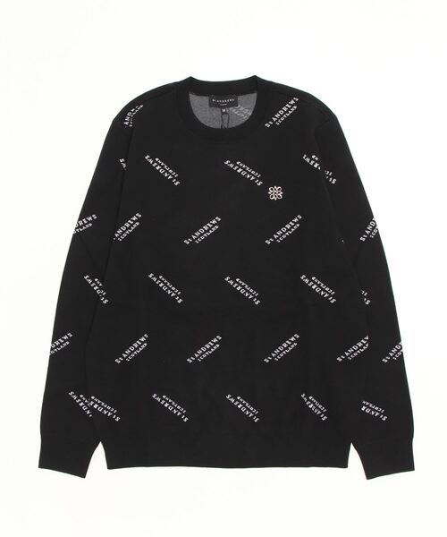 ロゴダブルジャガードクルーネックニットプルオーバー (MENS)