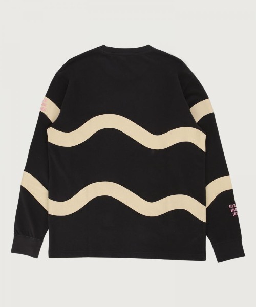 grapevine by k3（グレープバインバイケースリー）の「LS T-SHIRT WAVE BLACK SAND（Tシャツ/カットソー・メンズ・ブラック・S/M/XL/L）」の3枚目の写真