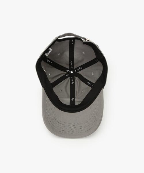 agnes b.（アニエスベー）の「”b.”ロゴ 刺繍 コットン キャップ