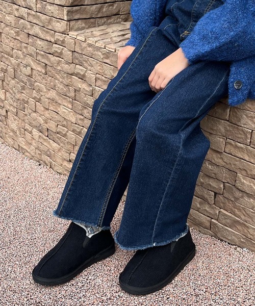 AmiAmi（アミアミ）の「キッズショートボアブーツ（ブーツ・キッズ・ブラック/グレー/キャメル・15cm/16cm/17cm/18cm/19cm/20cm/21cm/22cm）」の19枚目の写真