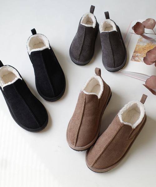 AmiAmi（アミアミ）の「キッズショートボアブーツ（ブーツ・キッズ・ブラック/グレー/キャメル・15cm/16cm/17cm/18cm/19cm/20cm/21cm/22cm）」の7枚目の写真