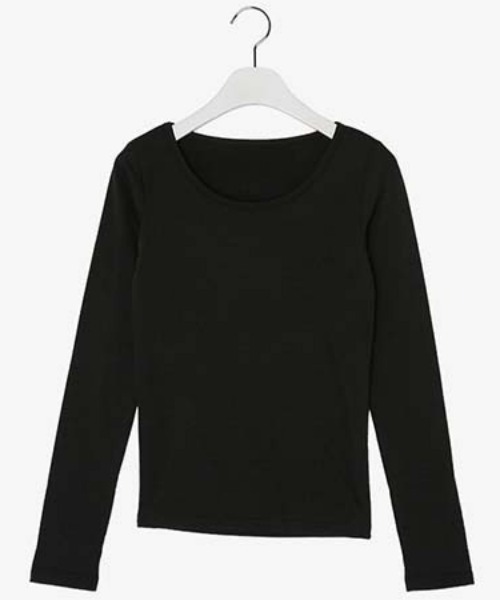 SONA(ソナ)の「SONYUNARA ベーシック長袖Tシャツ (Tシャツ/カットソー・レディース・チャコールグレー/ブラック/アイボリー・ONE SIZE)」の3枚目の写真