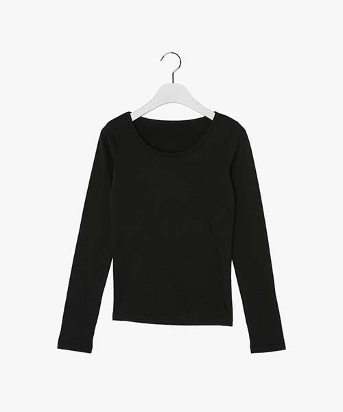 SONA(ソナ)の「SONYUNARA ベーシック長袖Tシャツ (Tシャツ/カットソー・レディース・チャコールグレー/ブラック/アイボリー・ONE SIZE)」の12枚目の写真