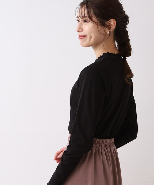 DRESKIP（ドレスキップ）の「◆【吸湿発熱】シャ－リング衿レースプルオーバー（Tシャツ/カットソー・レディース・ナチュラル/ブラック/オフホワイト・03/02/04）」の18枚目の写真