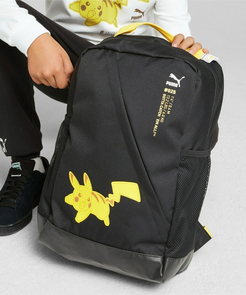 リュック 大容量 PUMA プーマ Pokmon ポケモン ピカチュウ 黒 PUMA(プーマ)の「PUMA プーマ キッズ PUMA x POKEMON バック