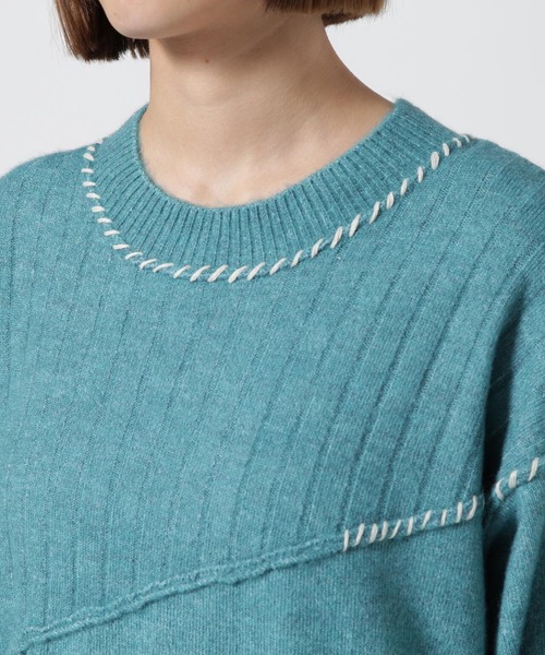 AVIREX(アヴィレックス)の「HAND STITCH KNIT ONEPIECE/ ハンドステッチ ニットワンピース(ワンピース・レディース・グリーン系その他3/ホワイト系2/ブラック・F)」の13枚目の写真