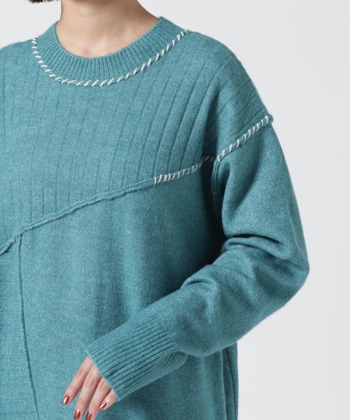 アクリス　AKRIS ブラック　ステッチ　ウールワンピース アクリス AKRIS ブラック ステッチ ウールワンピース