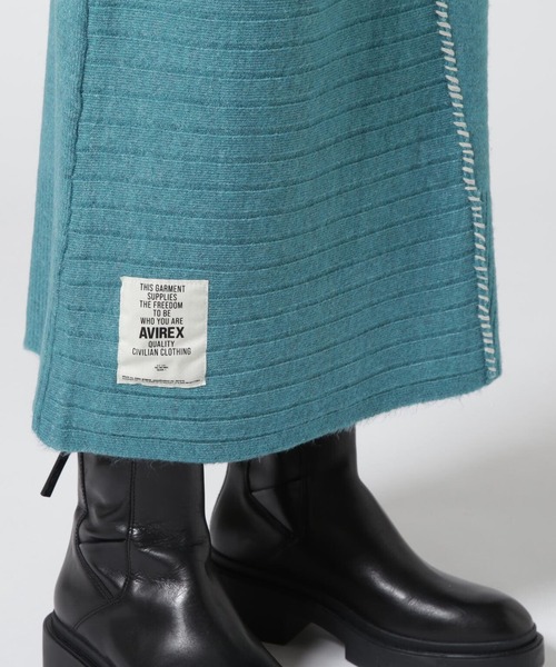 AVIREX(アヴィレックス)の「HAND STITCH KNIT ONEPIECE/ ハンドステッチ ニットワンピース(ワンピース・レディース・グリーン系その他3/ホワイト系2/ブラック・F)」の15枚目の写真