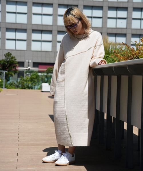 AVIREX(アヴィレックス)の「HAND STITCH KNIT ONEPIECE/ ハンドステッチ ニットワンピース(ワンピース・レディース・グリーン系その他3/ホワイト系2/ブラック・F)」の19枚目の写真