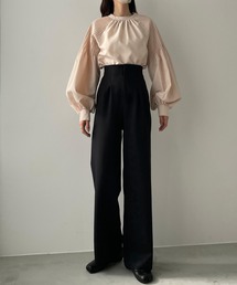 ハイウエストピンタックパンツ